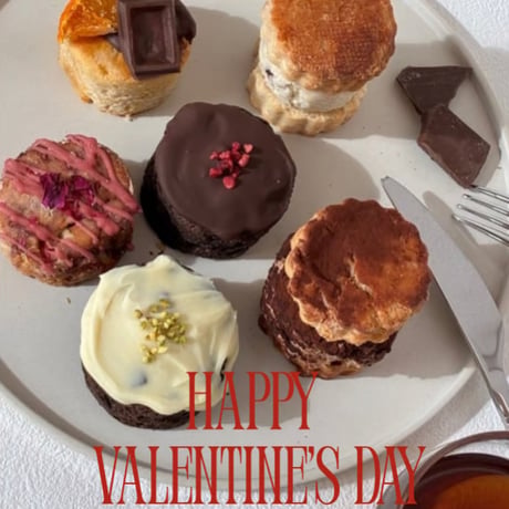 米粉スコーンのValentineセット🍫お家Valentineやご自身のご褒美に🫖𓈒𓏸︎︎︎︎