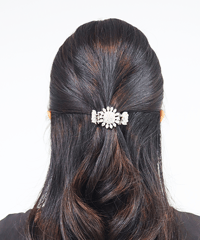 クリスタルサンフラワーヘアクリップ