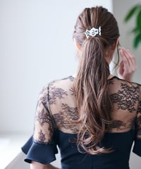 クリスタルローズヘアクリップ
