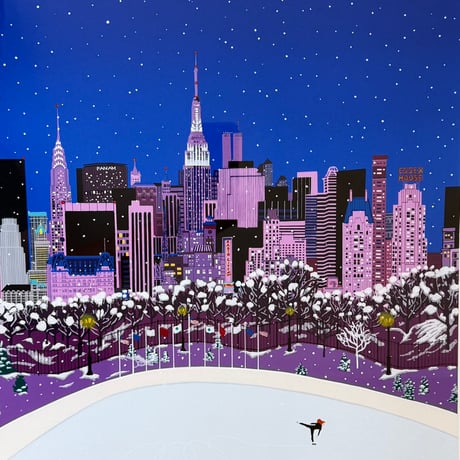 【真作保証】Jan Devidson（ジャン・デヴィッドソン）／「Early Snow」米国女流作家 セリグラフ・シルクスクリーン 絵画 版画