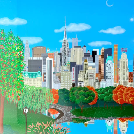 【真作保証】Jan Devidson（ジャン・デヴィッドソン）／「Central Park South」米国女流作家 セリグラフ・シルクスクリーン 絵画 版画