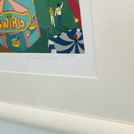 【真作保証】Jan Devidson（ジャン・デヴィッドソン）／「It's Carnival Time」米国女流作家 セリグラフ・シルクスクリーン 絵画 版画