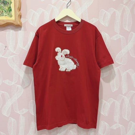 ラビット刺繍Tシャツ(大きめ刺繍)