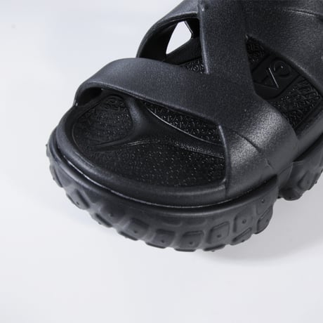 Cross Strap Sandals<All Black>