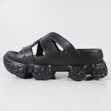 Cross Strap Sandals<All Black>