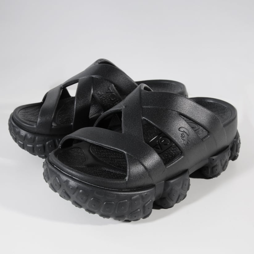 Cross Strap Sandals<All Black> | CARIGA(カリガ) 公式