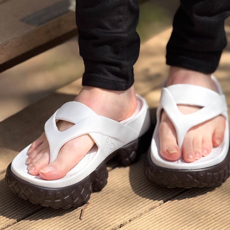 Flip Strap Sandals<White>