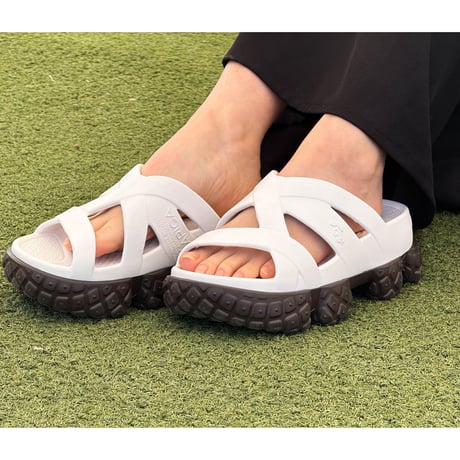 Cross Strap Sandals<White>