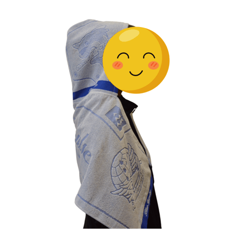 ブルーインパルス　フード付きタオル