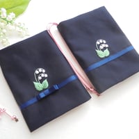 1】手刺繍 文庫本カバー・手帳カバー・小型・中型聖書カバー・讃美歌