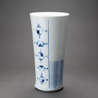 線象嵌染付 フリーカップ 柴田良三 作 | Life with Kogei 暮らしに工芸を