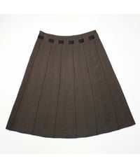 Dark brown belted skirt