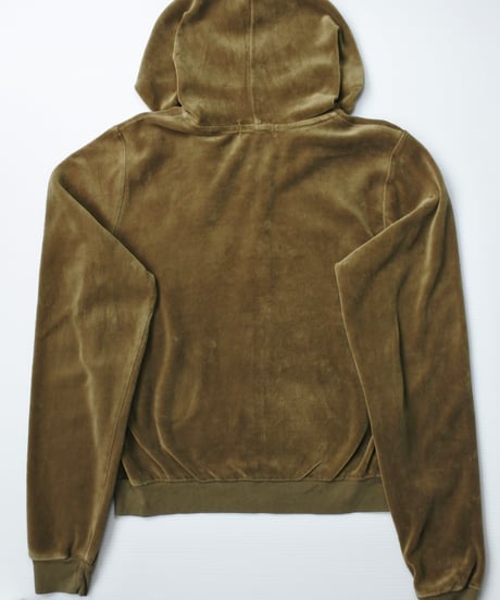 velour khaki zip up