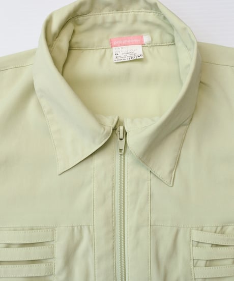 double zip green jacket