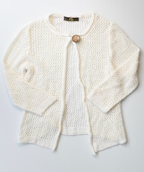 White knit cardigan
