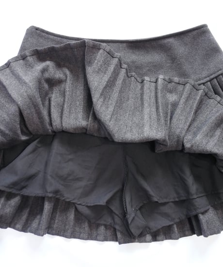 mini pleated culottes / dark grey