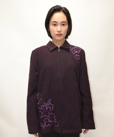 flower embroidered jacket