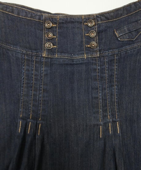 Camaíeu midi denim skirt