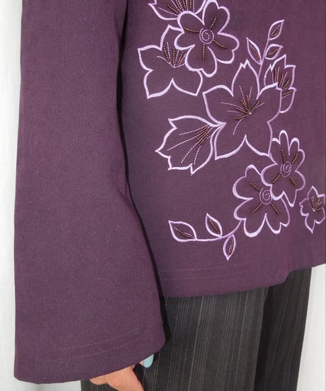 flower embroidered jacket