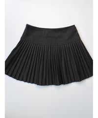 mini pleated culottes / dark grey
