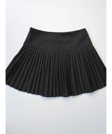 mini pleated culottes / dark grey