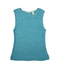 turquoise knit tank top