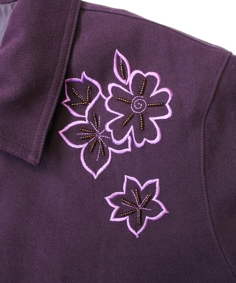 flower embroidered jacket