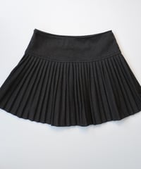 mini pleated culottes / dark grey