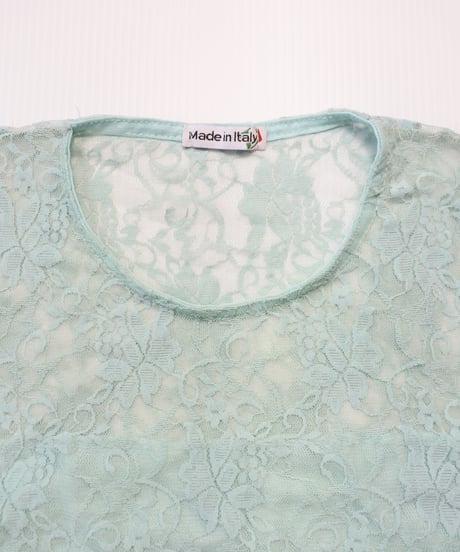 Mint colored lace top
