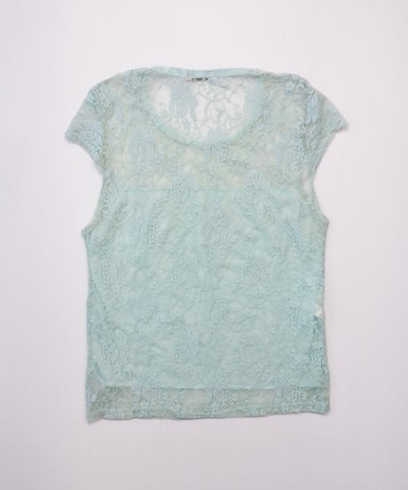 Mint colored lace top