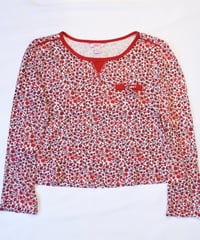floral pattern cropped tee