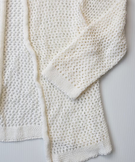 White knit cardigan
