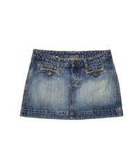 super mini denim skirt
