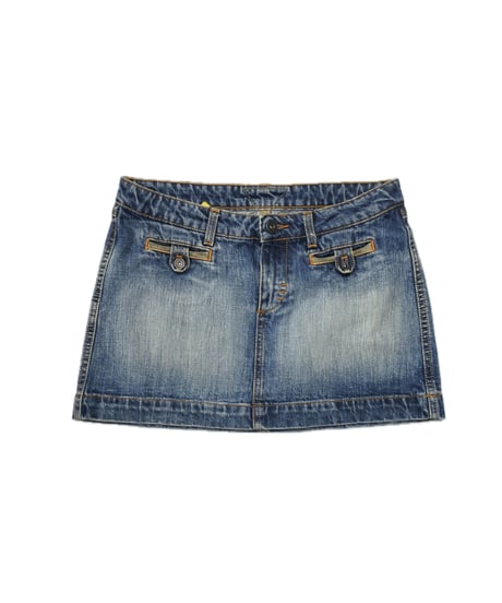 super mini denim skirt