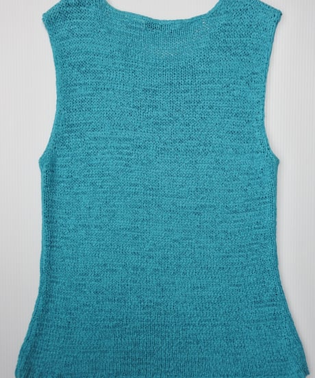 turquoise knit tank top
