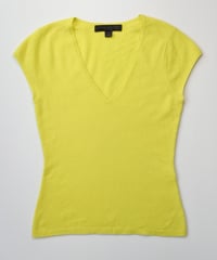 Neon yellow cashmere knit