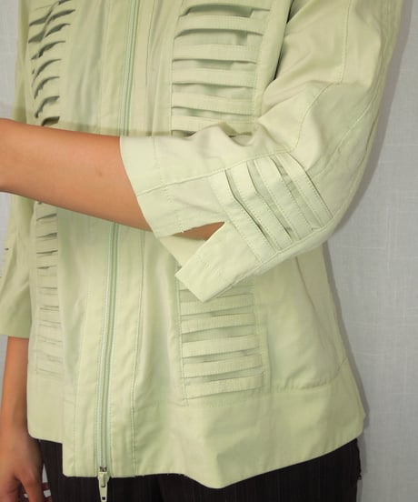 double zip green jacket