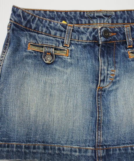 super mini denim skirt
