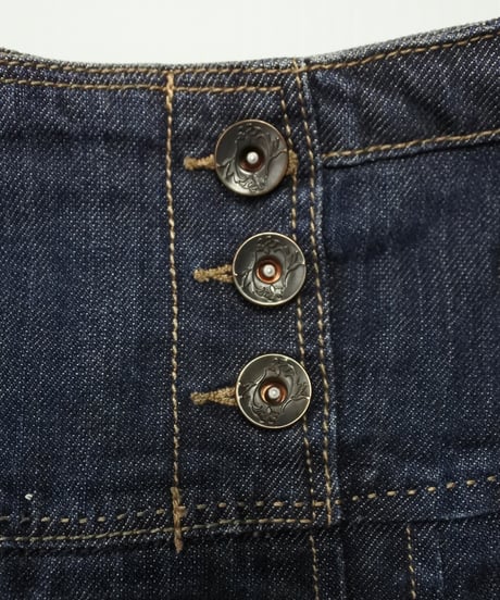 Camaíeu midi denim skirt