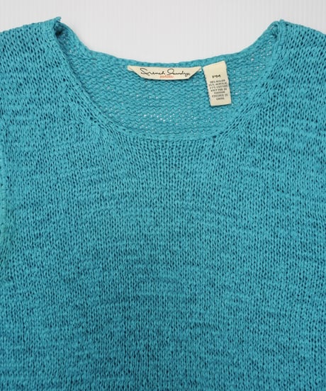 turquoise knit tank top