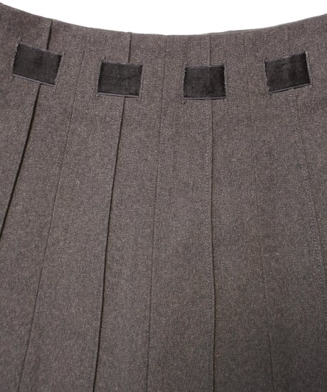 Dark brown belted skirt