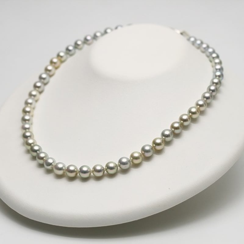 アコヤ真珠パールネックレス 7.0-9.0mm マルチカラー | eiho-pearl
