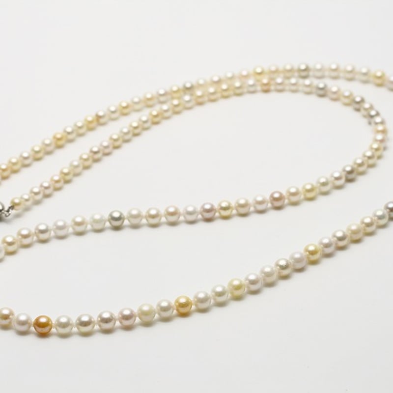 アコヤ真珠パールロングネックレス 5.0-6.0mm マルチカラー | eiho-pearl