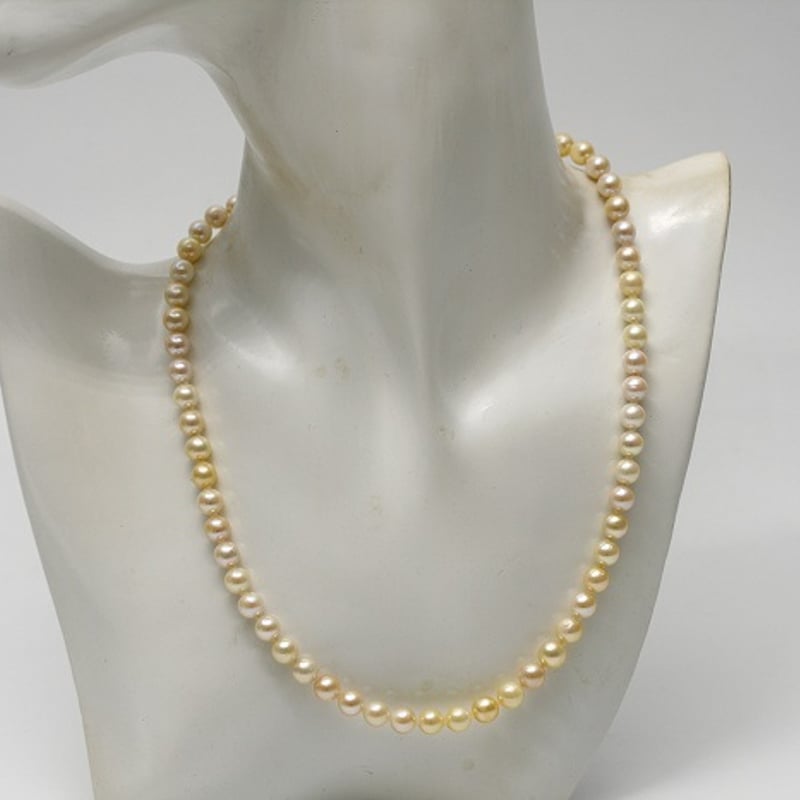 アコヤ真珠パールネックレス 6.0-7.0mm ゴールドカラー | eiho-pearl