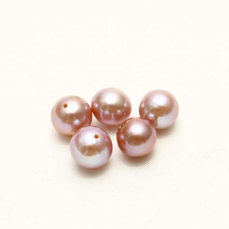 淡水真珠パールルース 両穴 5ピース 8mm パープルカラー | eiho-pearl