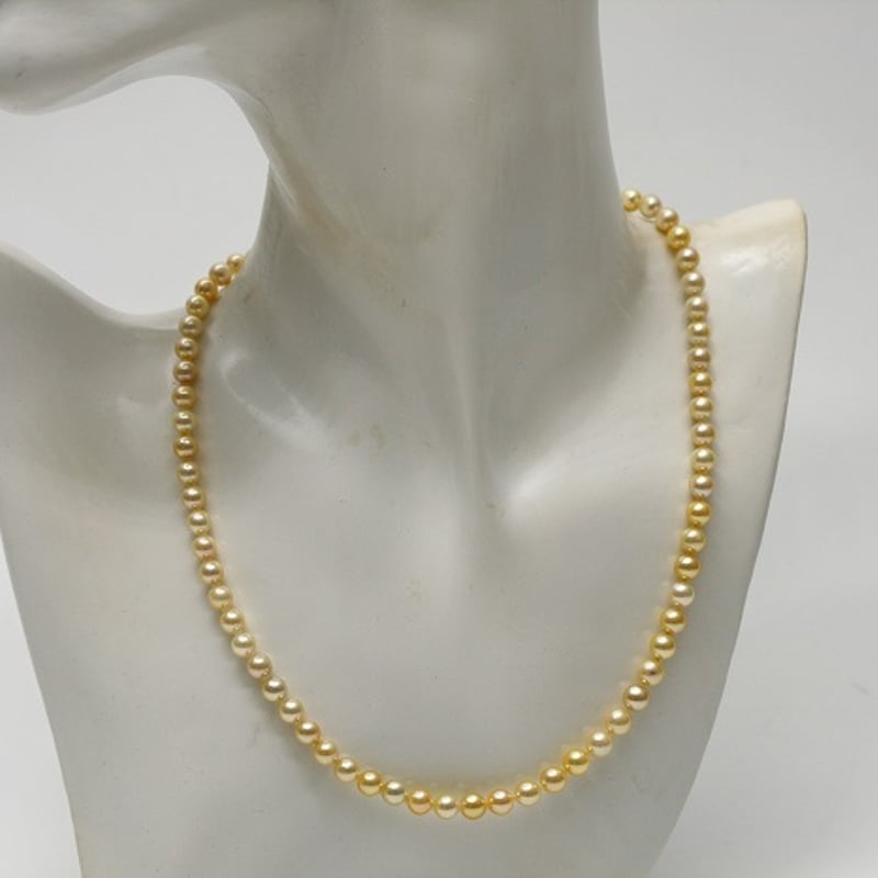 アコヤ真珠パールネックレス 5.0-6.0mm ゴールドカラー | eiho-pearl