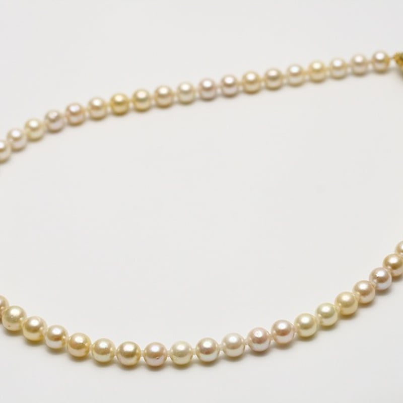 アコヤ真珠パールネックレス 6.0-7.0mm ゴールドカラー | eiho-pearl