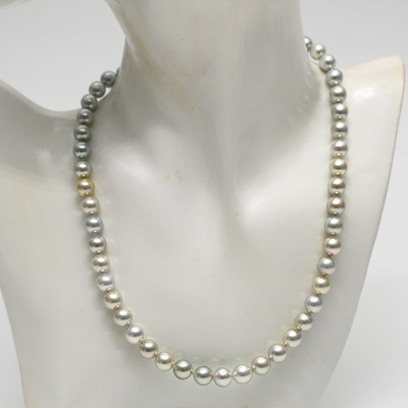アコヤ真珠パールネックレス 7.0-9.0mm マルチカラー | eiho-pearl