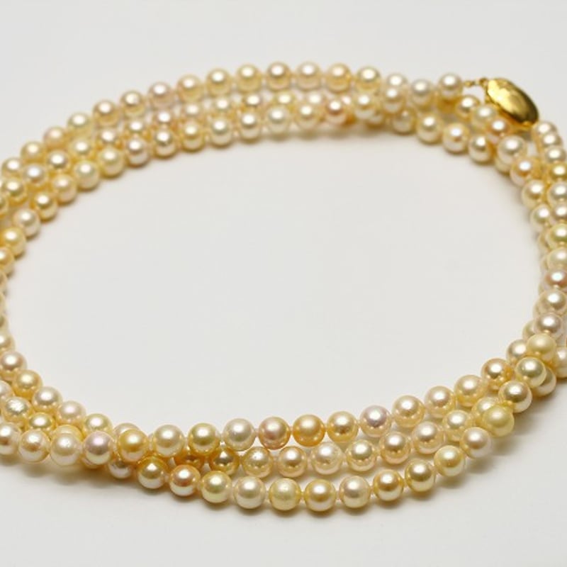レディースアクセサリー アコヤ真珠パールロングネックレス 6.5-7.0mm 