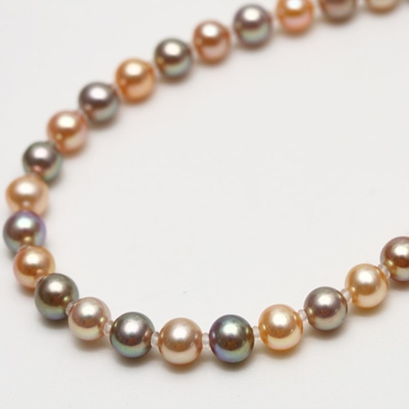 淡水真珠パールネックレス 5-5.5mm マルチカラー | eiho-pearl